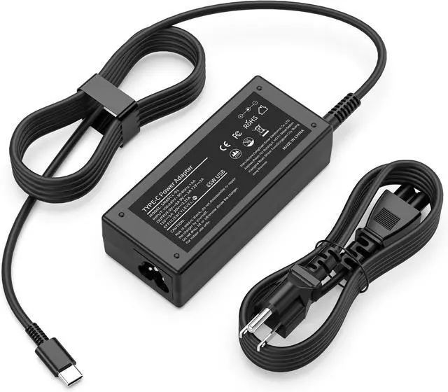 Main image of 65W USB C Laptop Charger for HP Lenovo Dell Acer Asus Power Adapter Cord