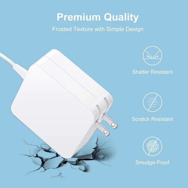 Alt view image 6 of 7 - Replacement for Mac Book Air Charger 6FT, 45W Mac Air AC Power T-Tip Shape Connector Adapter for Mac Book Air 11 inch & 13 inch Between 2012-2017