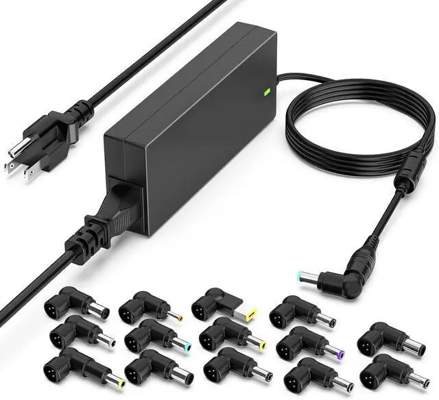 Main image of 90W 65W Universal Laptop Charger Replacement for HP Dell Asus Lenovo Acer Toshiba Samsung Fujitsu Sony Gateway Notebook Ultrabook Chromebook Power Supply Cord with 15 Tips