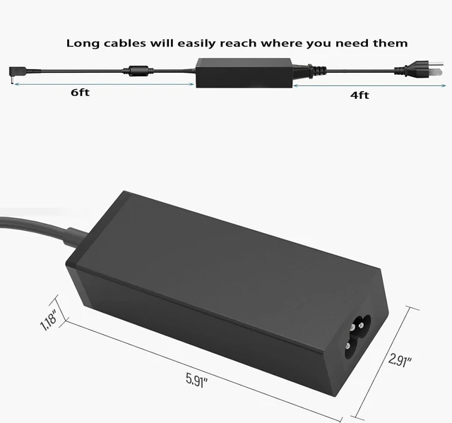 Alt view image 5 of 7 - 45W AC Charger fit for Acer Aspire 3 15 A315-23 A315-24P Aspire 5 15 A515-55 A515-44 A515-46 A515-54G A515-56 A517-52 Aspire 1 A115-31 A115-32 Laptop Power Supply Adapter