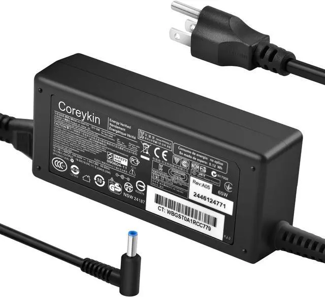 Alt view image 7 of 7 - Charger for HP Laptop Computer Smart Blue Tip, Compatible with Pavilion x360 11 13 15, Elitebook Folio 1040 G1, Stream 13 11 14, 13, Envy x2, and More AC Adapter Power Supply
