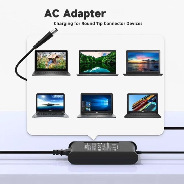 Alt view image 3 of 7 - ROLADA 90W Laptop Charger Compatible with Dell Latitude Inspiron Laptop
