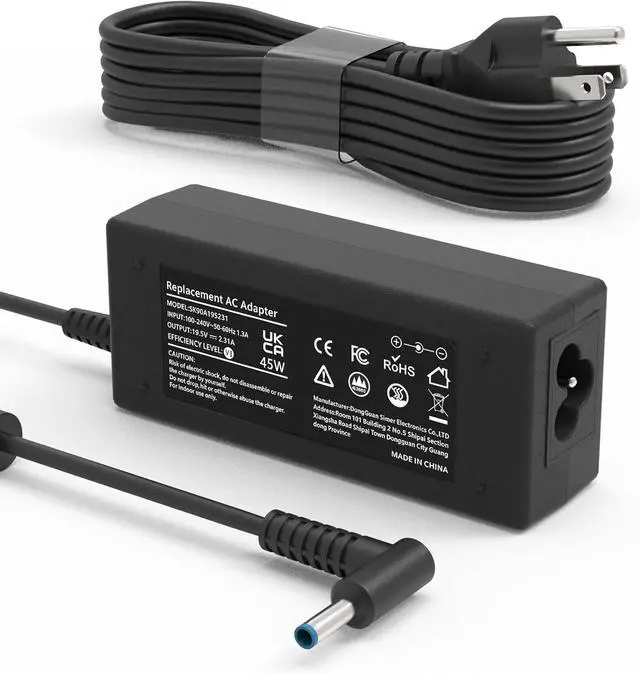 Main image of Compatible with 45W HP Laptop Charger 19.5V 2.31A Smart Blue Tip AC Adapter