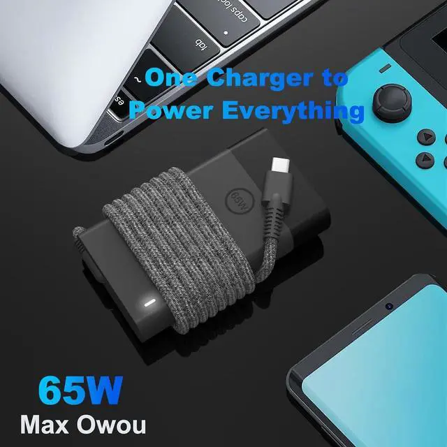 Alt view image 7 of 7 - 65W USB C Laptop Charger fit for HP Spectre/Envy X360 EliteBook Omnibook