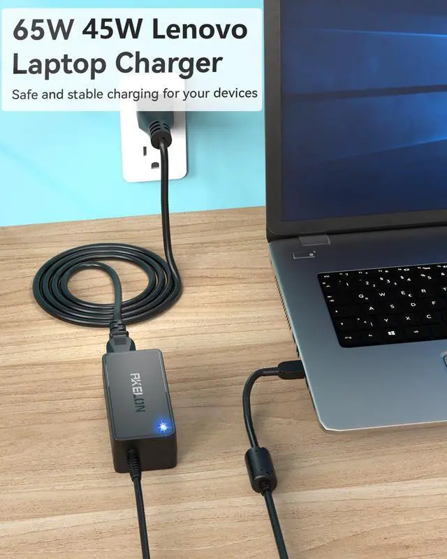 Alt view image 2 of 7 - AKELON 65W Laptop Charger for Lenovo Thinkpad X1 Carbon T460 T460s T430 T470 T470s T440 T440S T450 T450s Yoga 260 370 E440 E550 E450 X240 X260 X270 X380 AC Adapter Power Supply Cord