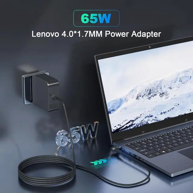 Alt view image 2 of 7 - 65W USB-C Laptop Charger for Lenovo IdeaPad