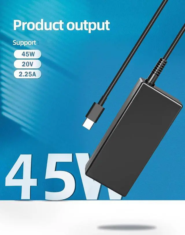 Alt view image 7 of 7 - SZGUDULO 45W USB C Laptop Charger for Chromebook All USB Type C Laptop