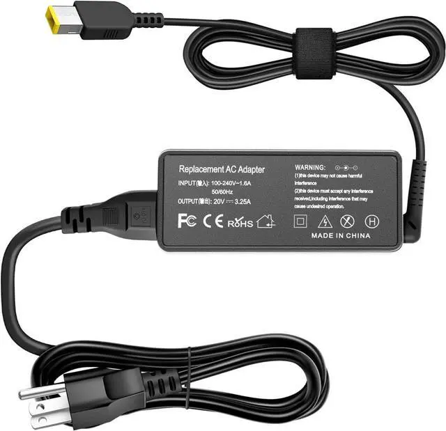 Main image of Replacement for Lenovo Laptop Charger 65W Adapter PowerCompatible with Lenovo Thinkpad T470 T470S T460 E531 E570 E560 L470 L460 L440 T440 T450 T540P X270 X250 X240 ADLX65NLC2A ADLX65NCC3A ADLX65NCC2A