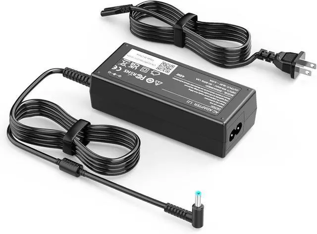 Main image of 45W Charger Compatible with HP Stream 11 13 14, Pavilion, Elitebook Folio, Spectre, Pavilion Touchsmart, Notebook Series AC Adapter Power Supply (4.5mm x 3.0mm)