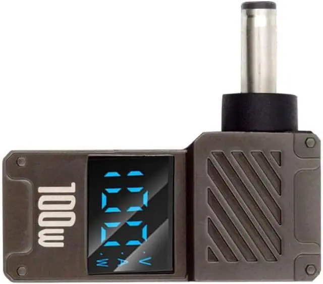 Main image of Xiwai USB-C PD 65W Charge Adapter Type-C Input to DC 4.5x3.0mm Barrel Jack Plug Smart LED Digital Display 100W Output 20V 5A Charger Connector Compatible with DELL Laptop