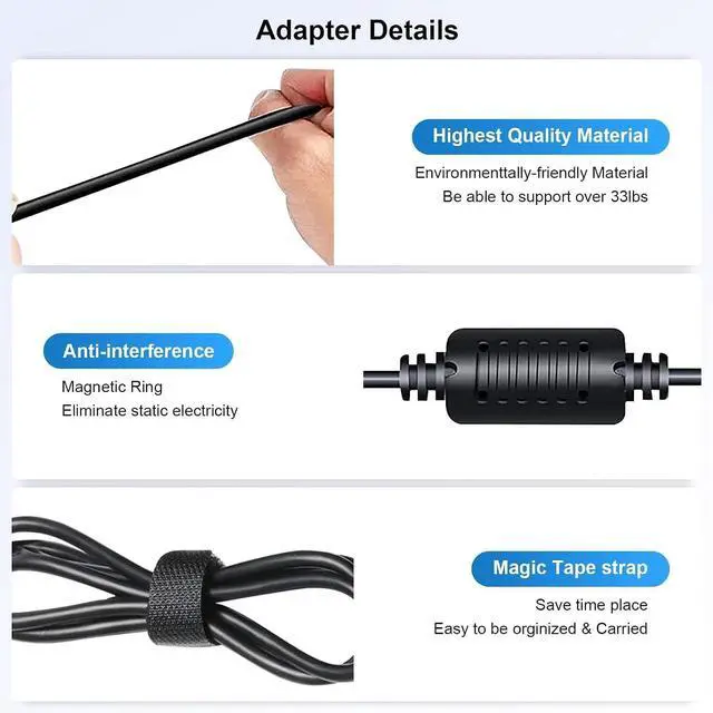Alt view image 4 of 6 - 65W 45Watt USB C Laptop Charger Compatible with Dell Latitude 5520 7420 5430 5530 5440 7440 3540 5420 3440, XPS 13 Chromebook 3100 3110 Charger USBC Type C Fast Charging AC Adapter Power Cord