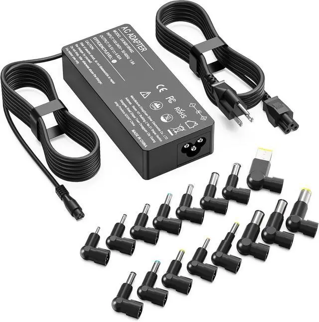 Main image of 90W Universal Laptop Charger with 16 Tips for HP Dell Lenovo