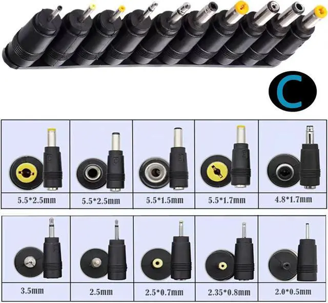 Alt view image 4 of 7 - Laptop DC Power Adapter Kits 41 PCS Universal 5.5 mm x 2.1 mm DC AC Power Adapter Tips Connector for Thinkpad Power Supply Plug Jack Sets