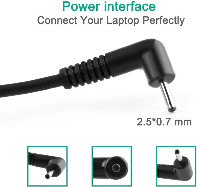 Main image of 26W 12V 2.2A AC Adapter Charger for Samsung Chromebook 3 & 2 Models, PA-1250-98, PA-1250-96, W14-026N1A, BA44-00322A, PA3N40W, AD-2612AUS, Laptop Power Supply Cord