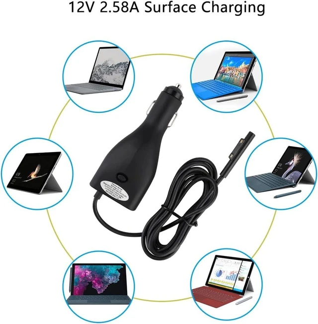 Alt view image 5 of 7 - Surface Car Charger, 42W 12V 2.58A Power Supply