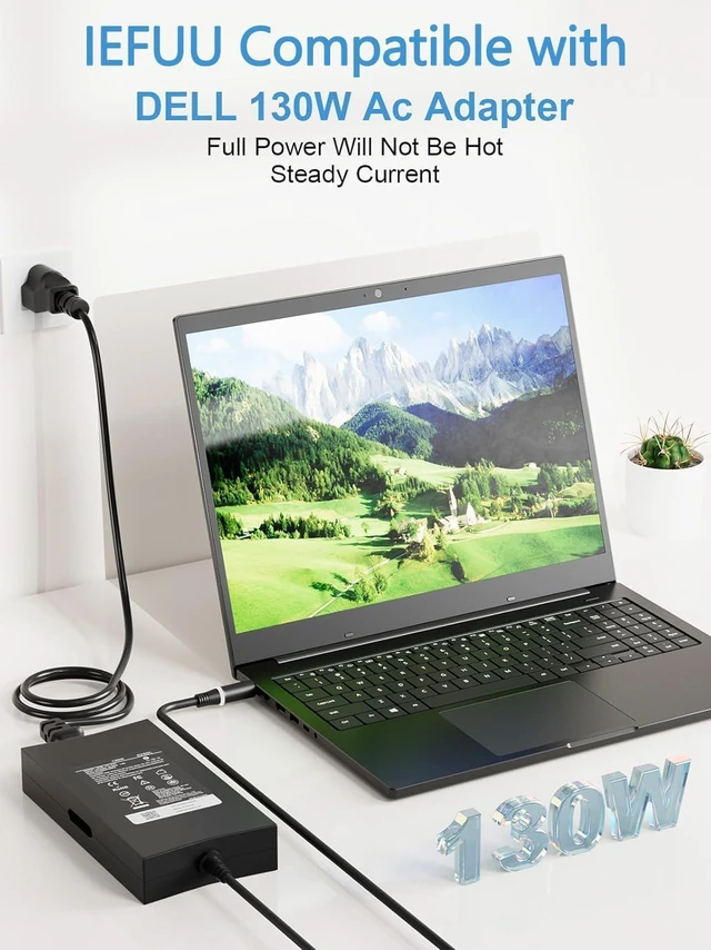 Alt view image 5 of 6 - TSKYBEAR 130W AC Adapter Laptop Charger Compatible with Dell Latitude E6540 E5570 14 Rugged Extreme 7404 Inspiron 15 7000 7567 7566 7559 Precision 3510 M2800 Venue 8 Pro 5855 10 Pro 5056 Power Cord