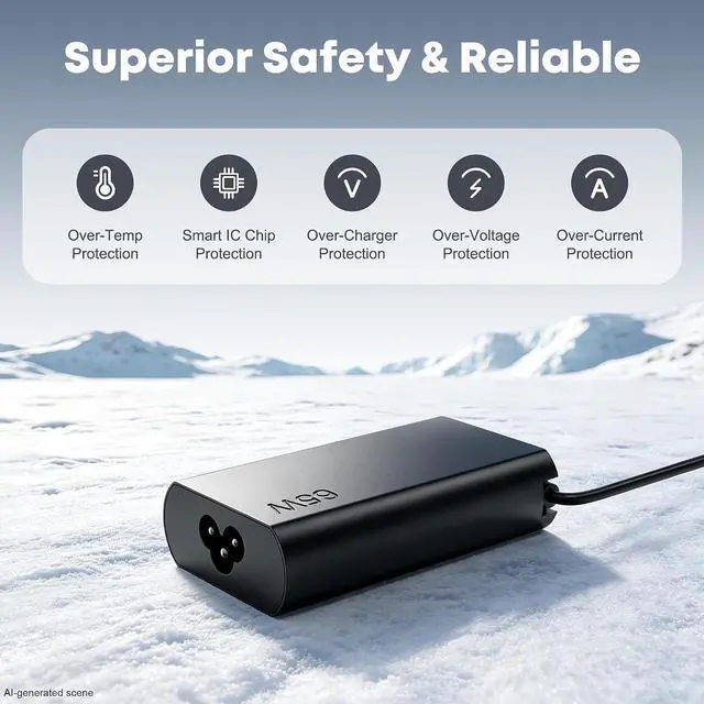 Alt view image 4 of 7 - New Slim 65W USB C Laptop Charger Compatible with Lenovo Thinkpad Yoga Chromebook Computer Fast Charging Power Cord Ac Adapter