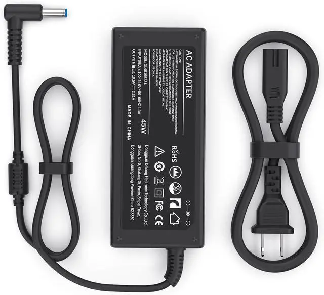 Main image of 45W Laptop Charger Compatible with HP Spectre Pavilion Stream X360 and More Blue Tip Adapter Replacement (4.5mm×3.0mm)