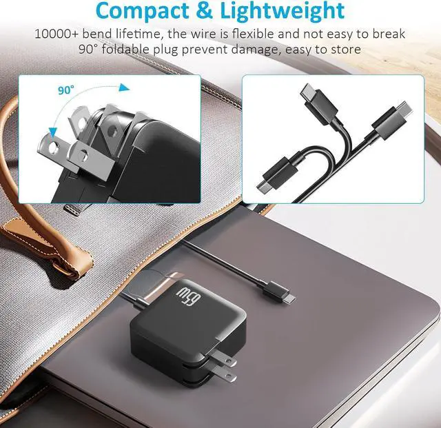 Alt view image 4 of 7 - 65W 45W USB C Laptop Charger for Asus Chromebook ZenBook Transformer ExpertBook C302 C403 C423 C433T C434 C436 C523N C101P C202X C204E CX1 CM3 UX370 UX325 UX425 UX435 B9440 Laptop Power Supply