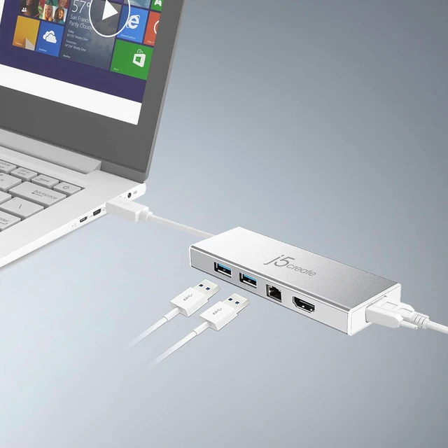Alt view image 5 of 6 - J5Create JUD380 Station d'accueil USB 3.0 Pour PC