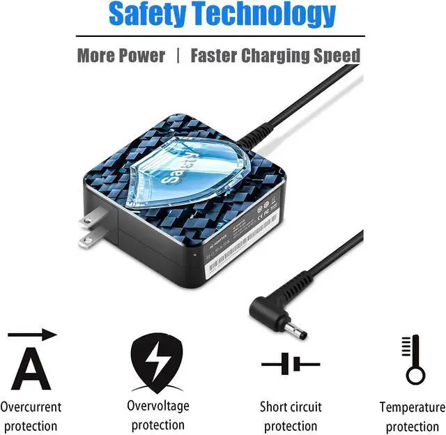 Alt view image 3 of 6 - Charger for Lenovo Laptop Computer 20V 3.25A 65W 45W Round Tip Power Supply AC Adapter for Lenovo IdeaPad 330-14, 330-15, 330-17, 510-15, 330s-14, 330s-15 & P/N: ADLX65CCGU2A 5A10K78761