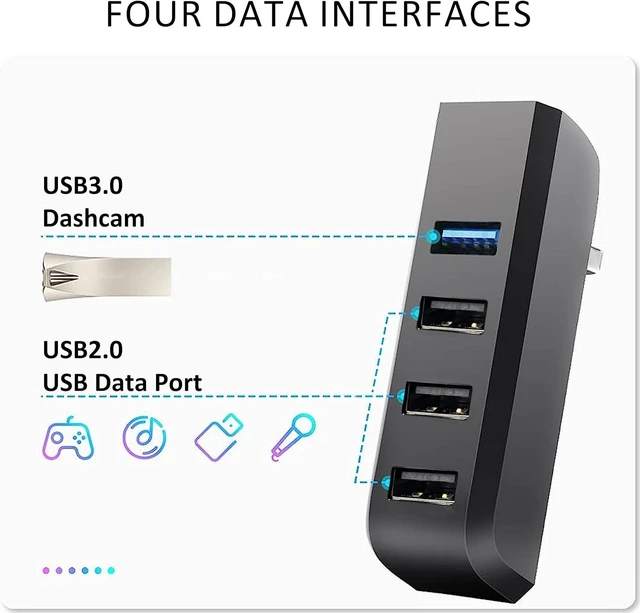 Alt view image 4 of 7 - Glove Box USB Hub for Tesla Model Y 2021-24 & Model 3 2021-23 Multi Ports