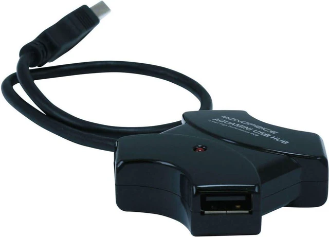 Main image of Monoprice 4-Port USB 2.0 Passive Hub (106631), Black