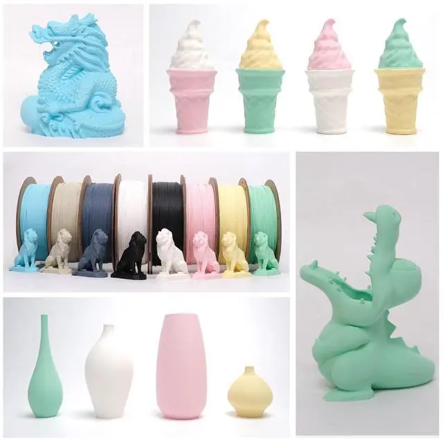 Alt view image 6 of 6 - eSUN Upgraded Matte PLA Filament 1.75mm, Excellent Adhesion Matte 3D Printer PLA Filament,1KG Spool 3D Printing Filament for 3D Printers, Paper Reel, Deep Black