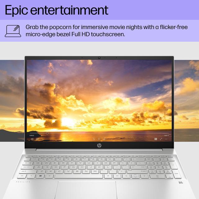 HP Laptop 15, 13th Gen Intel Core i5-1335U, 15.6-inch (39.6 cm), FHD, 16GB  DDR4, 512GB SSD, Intel Iris Xᵉ Graphics, FPR, FHD Camera, Metal  Body,Backlit KB (Win 11, MSO 2021, Silver, 1.59