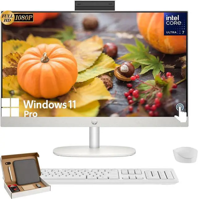 Main image of HP 27-inch All-in-One Desktop PC - 16GB RAM  1TB SSD  Intel Core Ultra 7-155U  FHD Touchscreen Display  Windows 11 Pro  Business AIO for Everyday Use