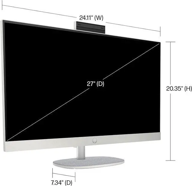 Alt view image 5 of 7 - HP 27-inch All-in-One Desktop PC - 16GB RAM  1TB SSD  Intel Core Ultra 7-155U  FHD Touchscreen Display  Windows 11 Pro  Business AIO for Everyday Use