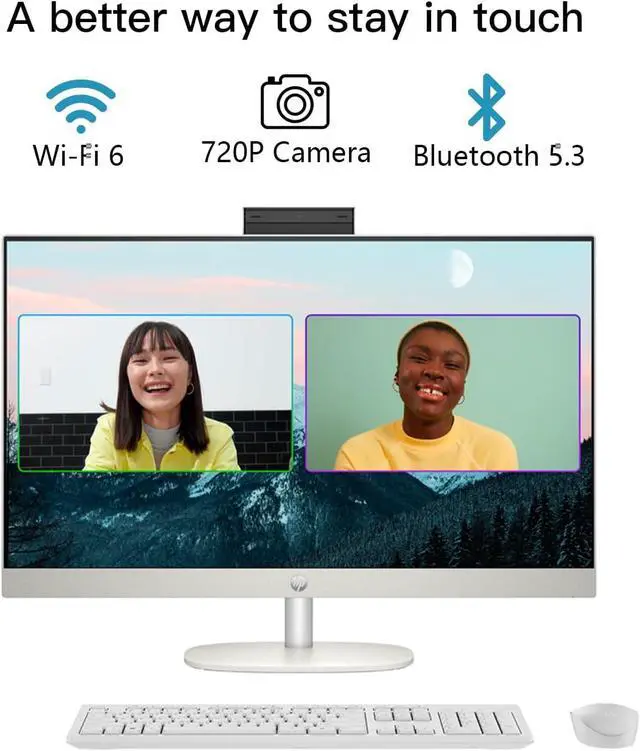 Alt view image 6 of 7 - HP 27-inch All-in-One Desktop PC - 16GB RAM  1TB SSD  Intel Core Ultra 7-155U  FHD Touchscreen Display  Windows 11 Pro  Business AIO for Everyday Use