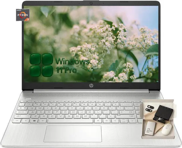 Main image of HP Business Laptop, 15.6" HD Display, AMD Ryzen 3-5300U, 16GB RAM, 1TB SSD, AMD Radeon Graphics, HD Webcam, Numeric Keypad, Win 11 Pro
