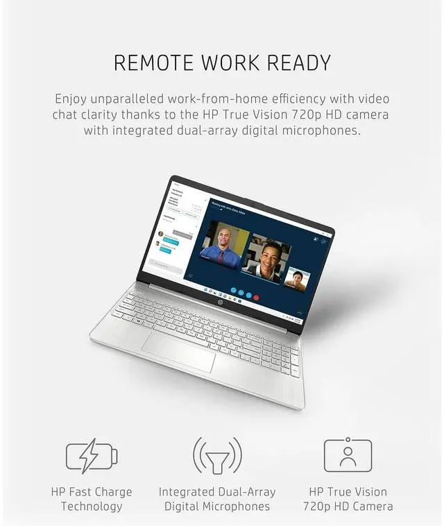Alt view image 5 of 7 - HP Business Laptop, 15.6" HD Display, AMD Ryzen 3-5300U, 16GB RAM, 1TB SSD, AMD Radeon Graphics, HD Webcam, Numeric Keypad, Win 11 Pro