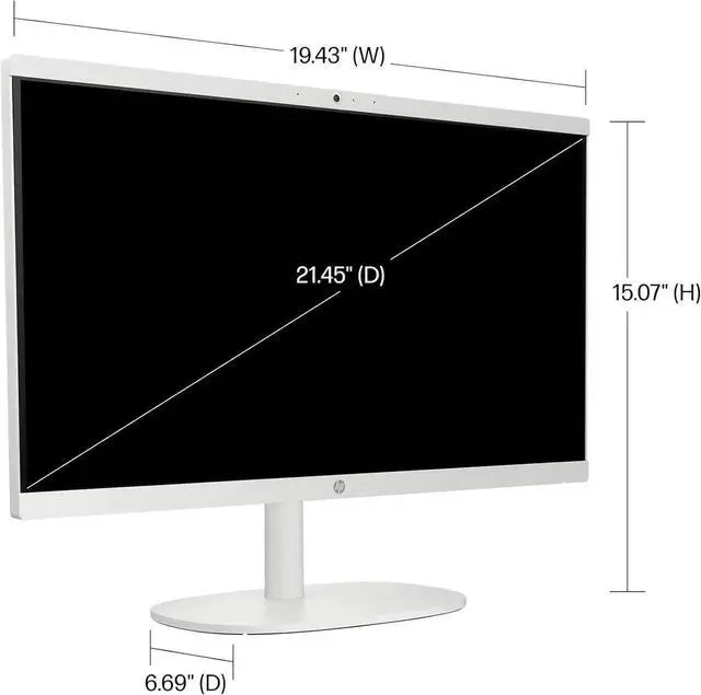 Alt view image 4 of 7 - HP All-in-One Desktop Computer PC - 21.5" FHD Display, Intel Celeron J4025, 16GB RAM, 512GB SSD, Wi-Fi 6, Windows 11 Pro, For Home and Business