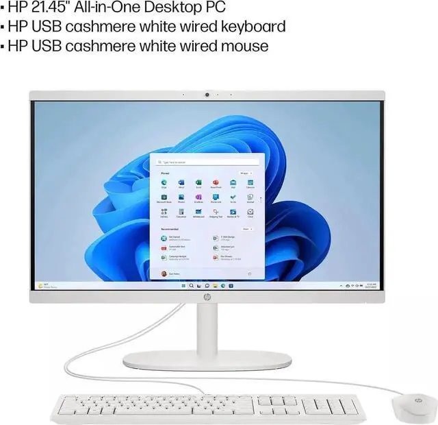 Alt view image 5 of 7 - HP All-in-One Desktop Computer PC - 21.5" FHD Display, Intel Celeron J4025, 16GB RAM, 512GB SSD, Wi-Fi 6, Windows 11 Pro, For Home and Business