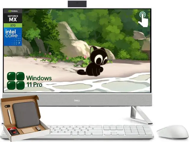 Main image of Dell Inspiron 27" All-in-One Desktop PC, 27" FHD IPS Touchscreen, Intel Core i7-150U, 64GB RAM, 2TB SSD, NVIDIA GeForce MX570A, Wi-Fi 6E, Windows 11 Pro