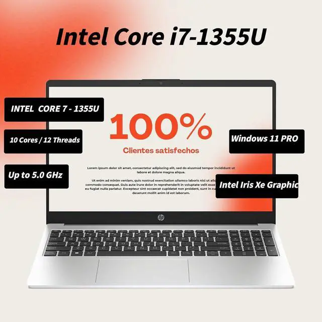 Alt view image 6 of 7 - HP 250 G10 Laptop Computer for Business, Intel Core i7-1355U, 16GB RAM, 512GB SSD, 15.6" FHD Display, Windows 11 Pro, Numeric Keypad, Webcam Privacy Shutter, Wi-Fi 6