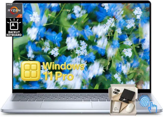 Main image of Dell Inspiron 16 Business Laptop Computer, AMD Ryzen 7-8840U(8-Core), 16GB DDR5, 1TB SSD, 16" FHD+ Display, Backlit Keyboard, Wi-Fi 6E, Fingerprint Reader, AMD Radeon Graphics, Windows 11 Pro
