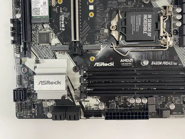 Alt view image 8 of 8 - B460M PRO4S/ac Asrock Intel B460 Socket LGA1200 DDR4 Hdmi Motherboard NO I/O Intel LGA1200 Motherboard