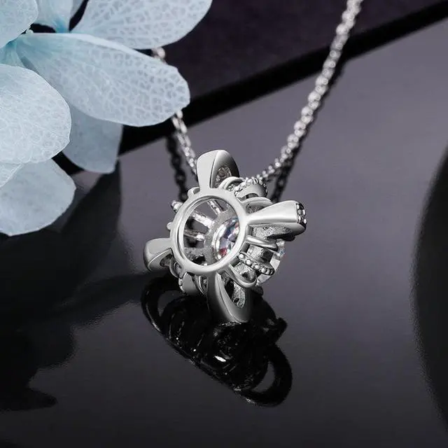 Alt view image 2 of 6 - 1Ct Moissanite Diamond Cut Starfish Necklaces for Women -18K Plated Sterling Silver Chain Pendant, D Color Dancing Jewelry, Mother's Day Jewelry Gifts for Women Mom/Wife/Sister