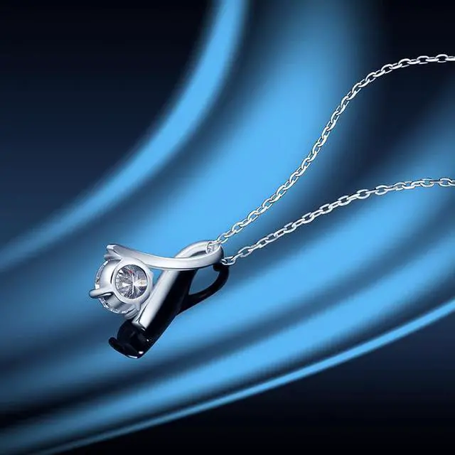 Alt view image 3 of 7 - Eiffel Tower Necklace for Women Girls 1Ct D Color Moissanite Travel Paris Pendant Necklace Gift for Daughter Sister Mom Birthday Christmas