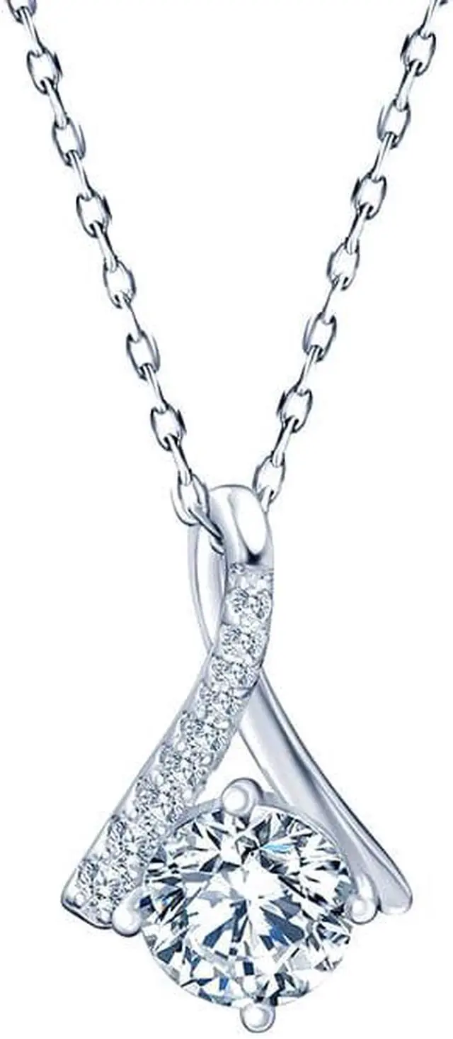 Alt view image 4 of 7 - Eiffel Tower Necklace for Women Girls 1Ct D Color Moissanite Travel Paris Pendant Necklace Gift for Daughter Sister Mom Birthday Christmas