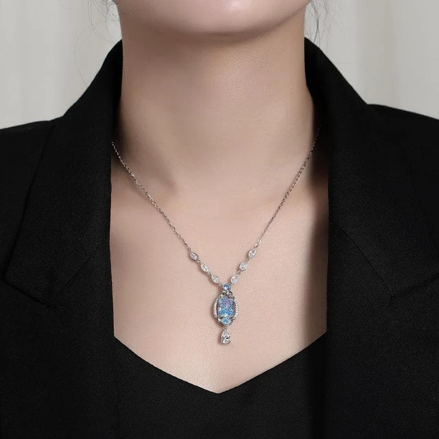 Alt view image 3 of 6 - WAHZAUS 925 Sterling Silver Necklaces for Women Girls, Chain 18"+2" Fashion Necklace for Women Teen Girls Gifts Birthday Gifts Christmas Gifts for Wife Girlfriend Silver Jewelry Gifts for Her