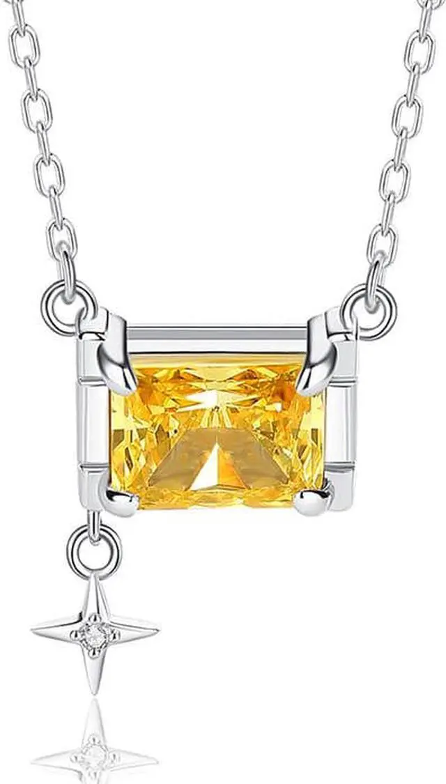 Alt view image 5 of 6 - WAHZAUS 925 Sterling silver necklace for Women Girls high carbon diamond   Fashion simple Star pendant necklace for Wife Girlfriend Mother's Day Silver Jewelry Gifts