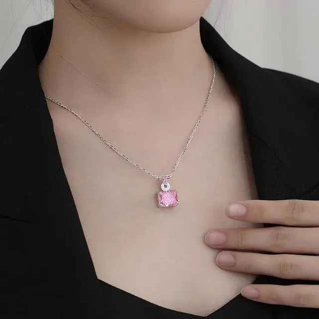 Alt view image 3 of 6 - WAHZAUS S925 Sterling Silver Sweater Chain Style Letter T Necklace High Carbon Diamond Pendant Necklace for Women Wedding Mother's Day Gift