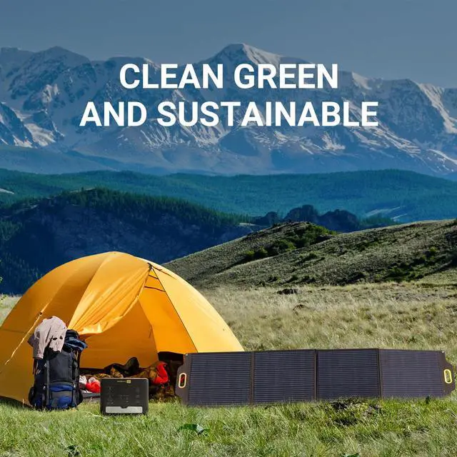 Alt view image 3 of 7 - POWERNESS Solar Generator 1500W, 1536Wh LiFePO4 Power Station Portable w/ 200W Foldable Solar Panel,13 Outputs 110V 120V AC Output, for Outdoor Camping Car Trip Fishing Off-grid Home Backup Emergency