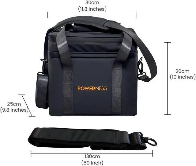 Alt view image 3 of 7 - POWERNESS Power Station Carrying Case Bag for 300W 500W Jackery Bluetti EcoFlow Yeti Anker Vtoman Lightweight Portable Waterproof