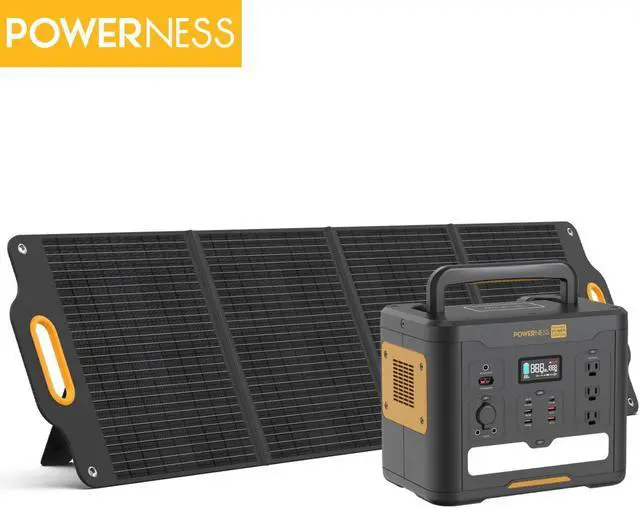 Main image of POWERNESS Solar Generator 1500W Portable Power Station 1536Wh with 200W Portable Solar Panel Included, LiFePO4 Battery Generator for Outdoor Camping CPAP Emergency Off-gird