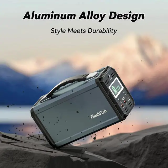 Alt view image 4 of 7 - 300W Solar Generator, FlashFish 60000mAh Portable Power Station Camping Potable Generator, CPAP Battery Recharged by Solar Panel/Wall Outlet/Car, 110V AC Out/DC 12V /QC USB Ports for CPAP Camp Travel